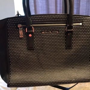 Black studded Michael Kors bag